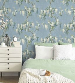 Wisteria Wallpaper by Woodchip & Magnolia Botanical Powder Blue