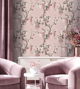 Wisteria Wallpaper by Woodchip & Magnolia Pink Bloom