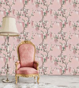 Wisteria Wallpaper by Woodchip & Magnolia Pink Bloom