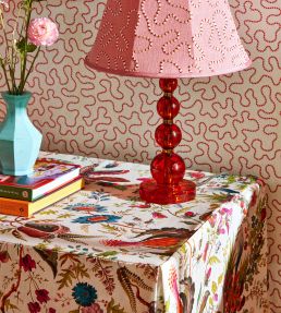 Wonderland Floral Fabric by Harlequin Lapis/Emerald/Carnelian