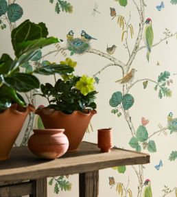 Woodland Chorus Wallpaper by Sanderson Botanical/Multi