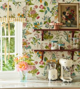 Woodland Floral Wallpaper by Harlequin Lapis/Amethyst/Pearl