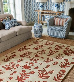 Sanderson Woodland Glade rug Linen/Russet Brown 146801140200 Linen/Russet Brown