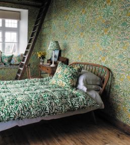 Woodland Weeds Wallpaper by Morris & Co Sap Green