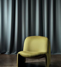 Wool Satin Fabric by Zoffany Olive