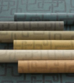 Woven Lines Wallpaper by Eijffinger Orange/Terracotta