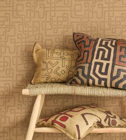 Woven Lines Wallpaper by Eijffinger Orange/Terracotta