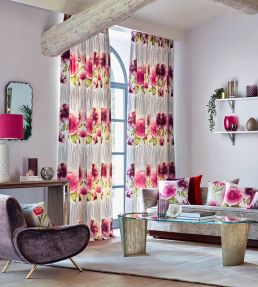 Zapara Fabric by Harlequin Pomegranate/Lagoon