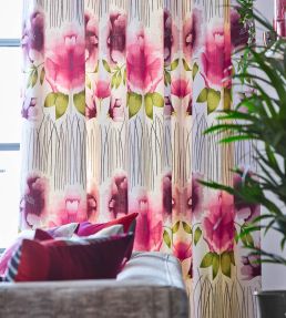 Zapara Fabric by Harlequin Pomegranate/Lagoon