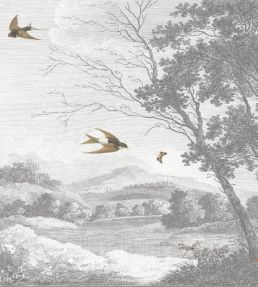 Zephyr Wallpaper mural in Grey by Woodchip & Magnolia | Jane