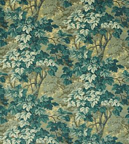 Richmond Park Velvet Fabric by Zoffany Evergreen