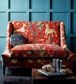 Arden Velvet Fabric by Zoffany Venetian Red