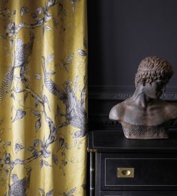 Darnley Toile Velvet Fabric by Zoffany Tigers Eye