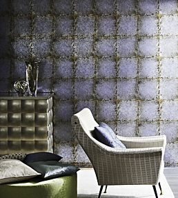 Lustre Tile Wallpaper by Zoffany Pewter