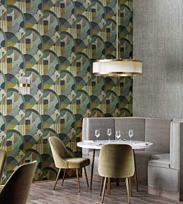 Abstract 1928 Wallpaper by Zoffany Antique Olivine