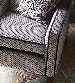 Tespi Spot Fabric by Zoffany Pewter/Silver