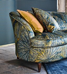 Taisho Fabric by Zoffany Vine Black