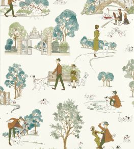 101 Dalmatians Wallpaper by Sanderson Breeze Blue