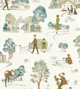 101 Dalmatians Wallpaper by Sanderson Breeze Blue