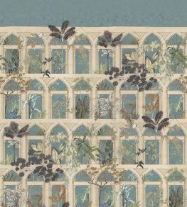 Abandoned Arches Wallpaper by Josephine Munsey Celadon and Stone