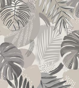 Abstract Jungle Wallpaper by Brand McKenzie Putty Grey