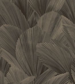 Abstract Leaves Wallpaper by Eijffinger Brown/Black