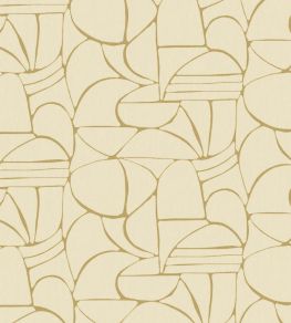 Abstract Pebble Mural by Eijffinger Yellow/Ocher