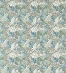 Acanthus Outdoor Fabric by Morris & Co Mineral Blue/Linen