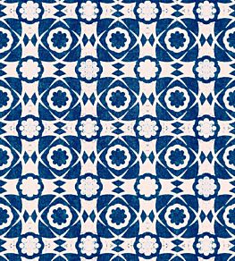 Aegean Tiles Wallpaper by MINDTHEGAP Indigo