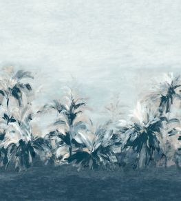 Alberi Mural by Clarke & Clarke Midnight/Linen Banner