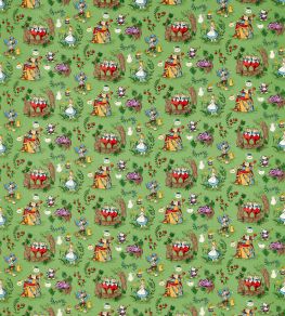 Alice in Wonderland Fabric by Sanderson Gumball Green