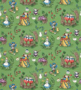 Alice in Wonderland Wallpaper by Sanderson Gumball Green