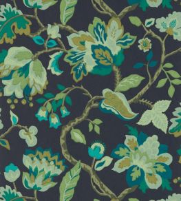 Amanpuri Wallpaper by Sanderson Midnight/Eucalyptus