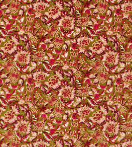 Amara Butterfly Fabric by Sanderson Olive / Lotus Pink