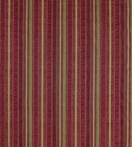 Andean Stripe Fabric by Zoffany Cochineal/Sage