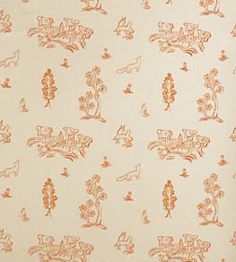Friendly Folk Fabric by Andrew Martin Melon Orange