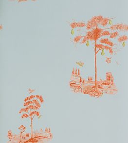 Pear Tree Wallpaper by Andrew Martin Sunset Orange