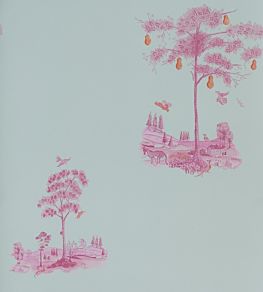Pear Tree Wallpaper by Andrew Martin Sunset Pink