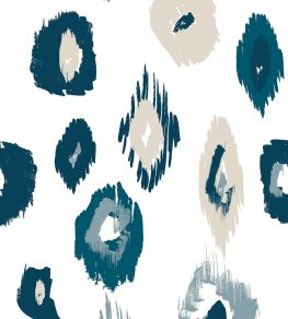 Animal Ikat Wallpaper by Ohpopsi Wilderness White & Serpentine