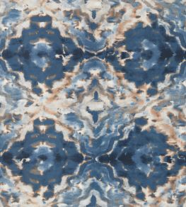 Aqueous Wallpaper by Clarke & Clarke Midnight/Spice