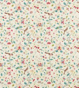 Aril's Garden Fabric by Sanderson Blue Clay/Pink