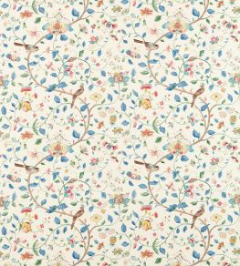 Aril's Garden Fabric by Sanderson Indigo/Red