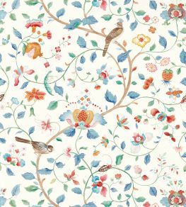 Aril's Garden Wallpaper by Sanderson Indigo/Red