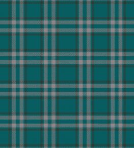 Arran Check Fabric by Arley House Teal