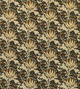 Artichoke Velvet Fabric by Morris & Co Midnight/Pearwood
