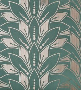 Astoria Foil Wallpaper by 1838 Wallcoverings Neo Mint