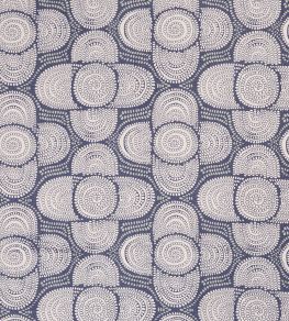 Azteque Fabric by Christopher Farr Cloth Indigo