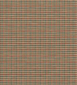 Babington Check Fabric by Mulberry Home Teal/Spice