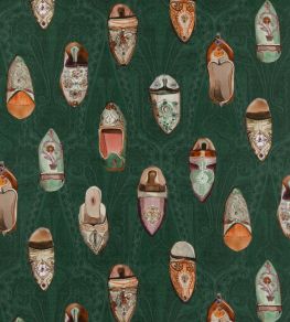 Babouches Fabric by Mulberry Home Emerald