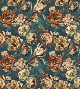 Baby Bronte Fabric by Arley House Navy/Teal